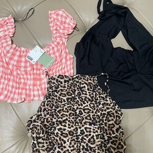 3 Trendy H&M Women's Halter Tops size medium